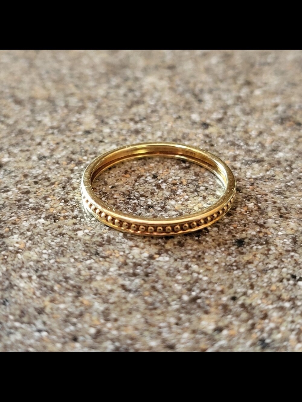 14k Solid Gold BONY LEVY Granulated Bead Infinity Ring Size 6